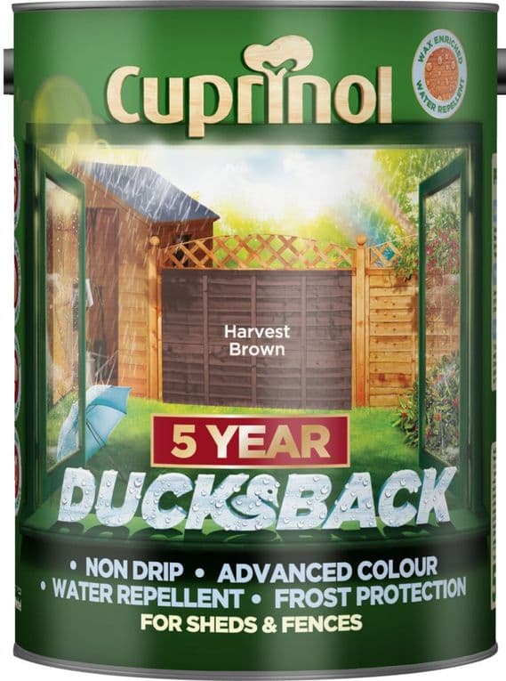 Cuprinol Ducksback 5L - Harvest Brown